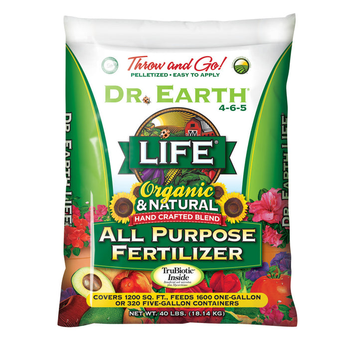 Dr. Earth Life All Purpose Pelletized Fertilizer 4-6-5-40 lb