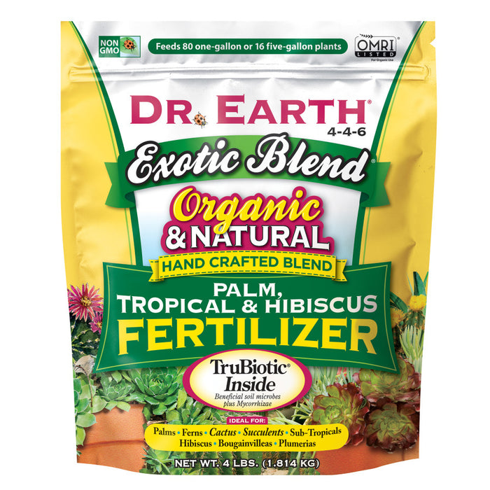 Dr. Earth Exotic Blend Premium Palm, Tropical & Hibiscus Fertilizer 4-4-6-4 lb