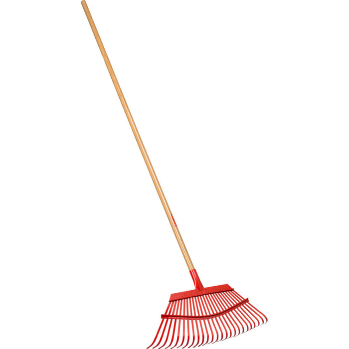 Corona Fixed Tine Leaf Rake 19in Head with Wood Handle-54 in