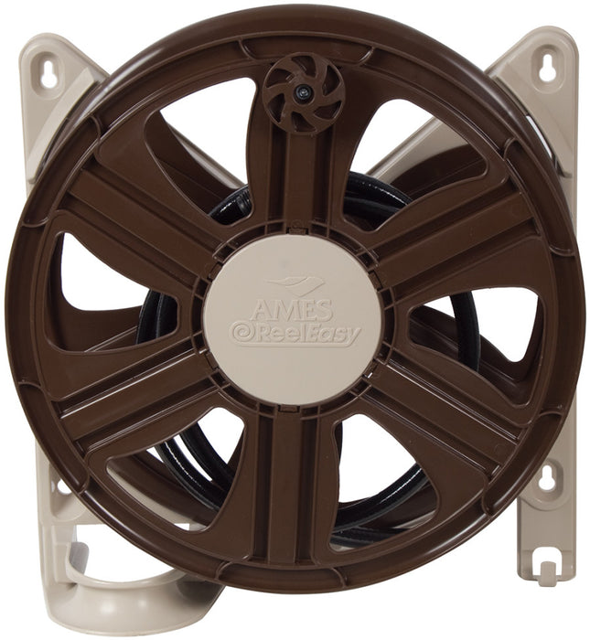 Ames Side-Mount Wall Hose Reel-Tan/Brown, 20In X 8In X 19In 100 ft