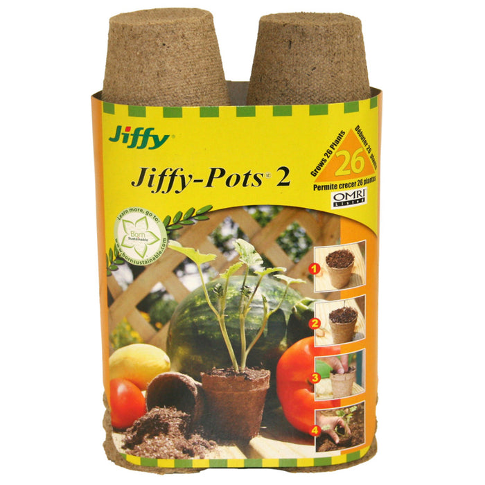 Jiffy Pots 2 Round Grows Plants-Brown, 126 Plants, 2.25 in