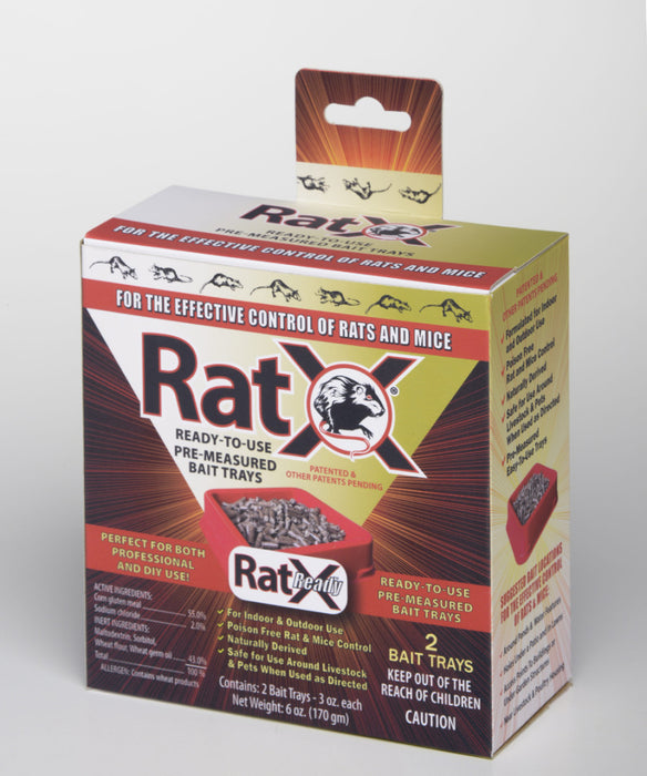 RatX Rat and Mouse Ready to Use Bait Tray-2 pk