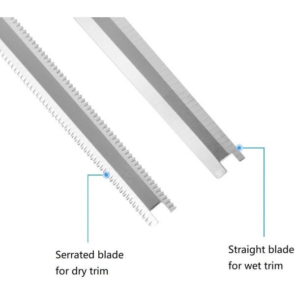 iPower 4-Pack 19" Clean Cut Bowl Leaf Trimmer Replacement Stainless Cutting Blade, 2 Serrated Blades & 2 Straight Blades