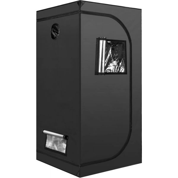 iPower 32"x32"x63" Hydroponic Water-Resistant Grow Tent with Removable Floor Tray for Indoor Seedling Plant Growing