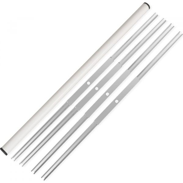 iPower 4-Pack 13.4" (L) x 0.4" (W) Inch Trimmer Blade Replacement 16" Inch Bud Trimmer Bowl, 2 Serrated & 2 Straight Blades