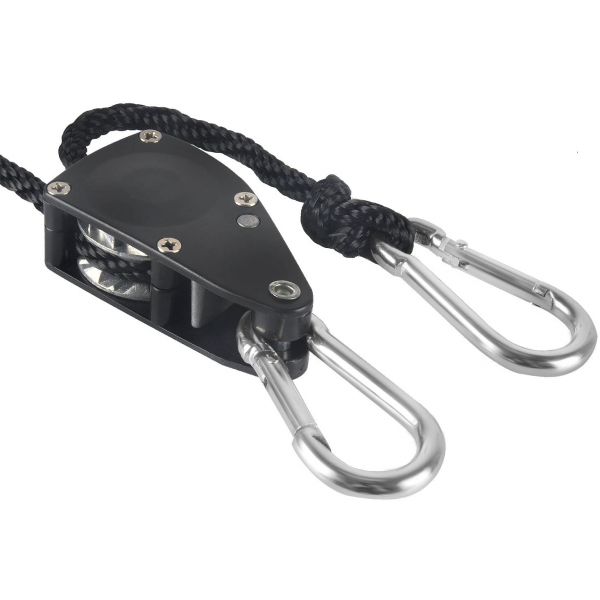 iPower 1-4 Inch 8-Feet Long Super Duty Adjustable Rope Clip Hanger ,300lb Capacity