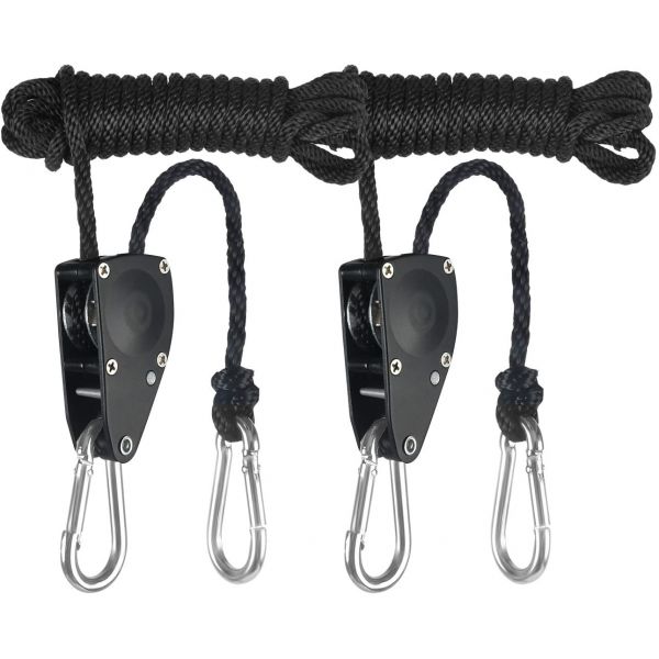 iPower 1-4 Inch 8-Feet Long Super Duty Adjustable Rope Clip Hanger ,300lb Capacity