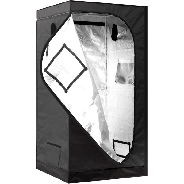 iPower 36"x36"x72" Hydroponic Water-Resistant Grow Tent with Removable Floor Tray for Indoor Seedling Plant Growing 3'x3'