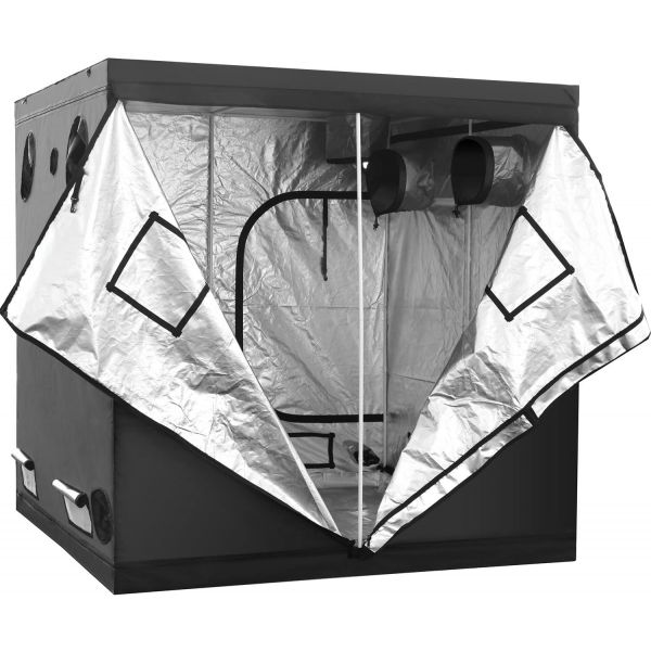 iPower 80"x80"x80" Hydroponic Water-Resistant Grow Tent with Removable Floor Tray for Indoor Seedling Plant Growing