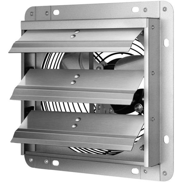 iPower 7 Inch Shutter Exhaust Fan Aluminum,High Speed, Silver