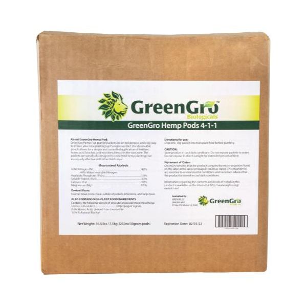 GreenGro Hemp Pods 4-1-1