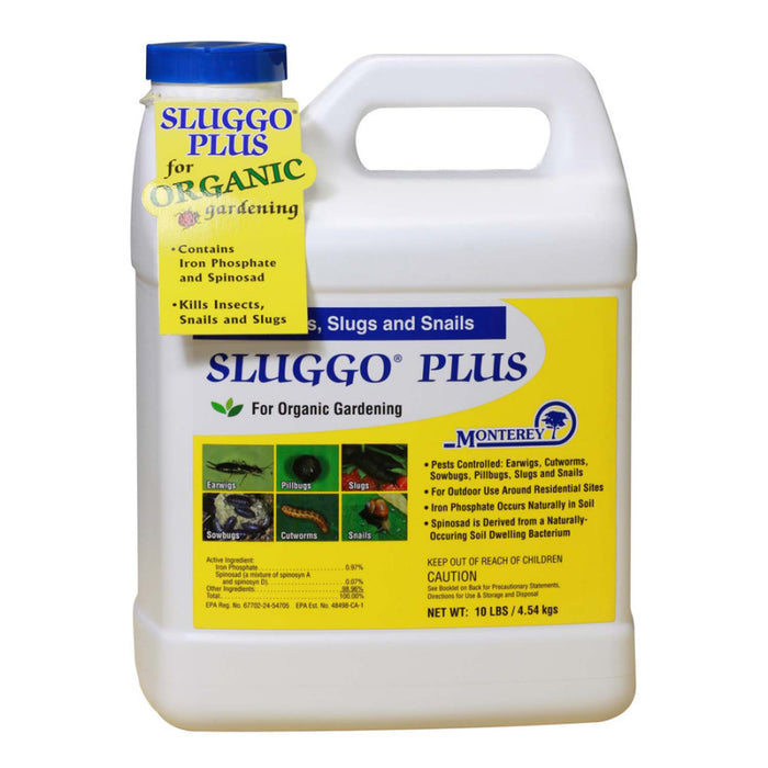 Monterey Sluggo® Plus Insect Slug & Snail Killer Bait Organic-10 lb