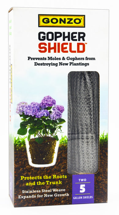 Gonzo Gopher Shield for Moles, Gophers & Voles Steel-2 pk, 16In X 20 in, 5 gal