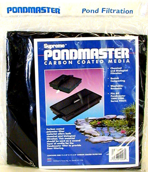 Danner Pondmaster Replacement Pads Filter Media-Carbon, Black, 12In X 12 in