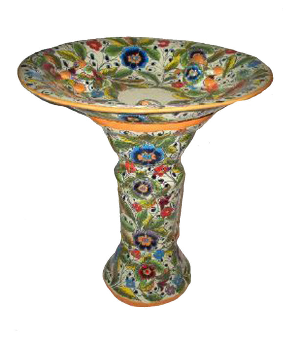 Talavera Deluxe Bird Bath-Valencia, Multi, 18In X 28 in