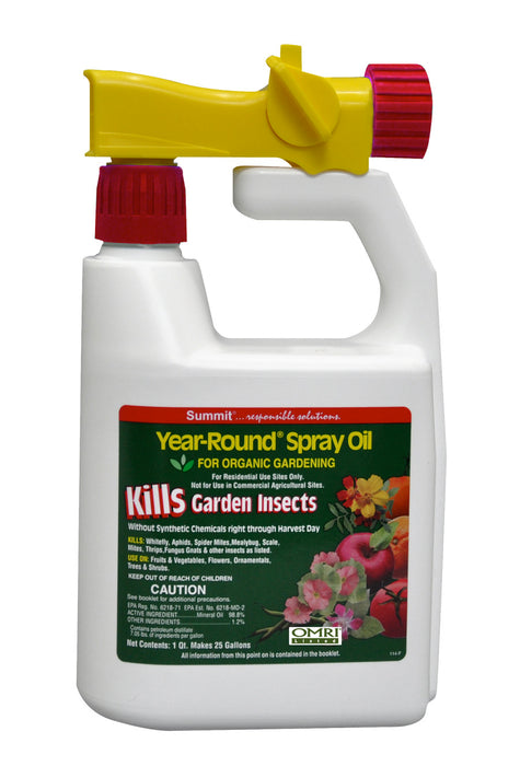 Summit Year-Round Spray Oil Kills Garden Insects Ready to Spray-32 oz