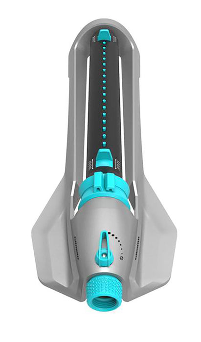 Gilmour Rectangular Oscillator Sprinkler with On/Off Flow, Width Control Tabs-Green/Silver, LG