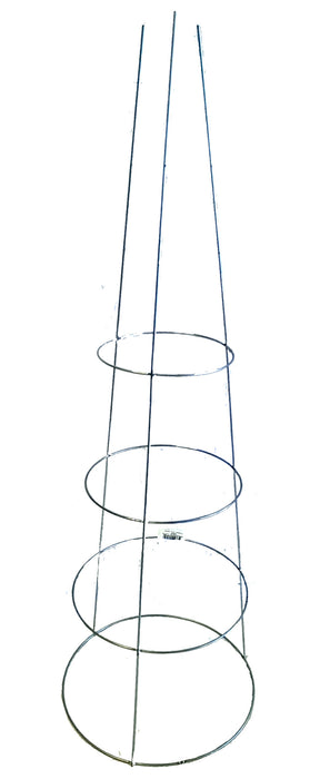 Midwest Wire Works Cage 3-Leg 4-Ring Heavy-Duty-14in Top Ring, Galvanized, 42 in