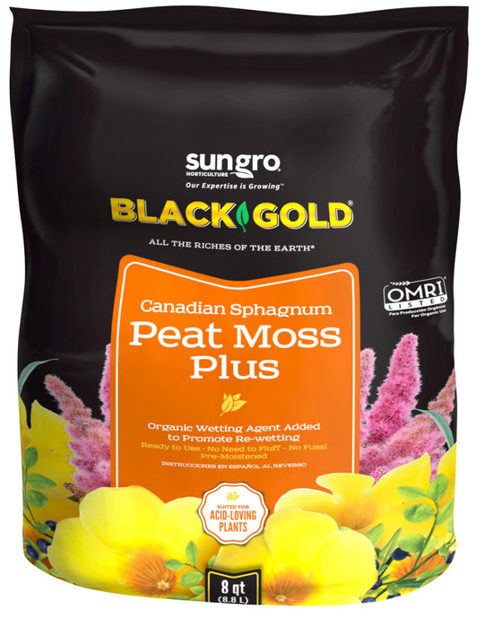 Black Gold Peat Moss Plus Canadian Sphagnum-8 qt