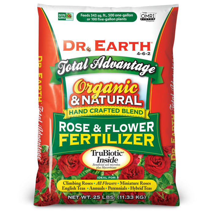 Dr. Earth Total Advantage Premium Rose & Flower Fertilizer 4-6-2-25 lb