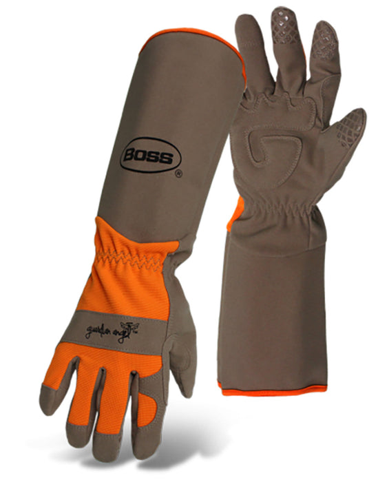 Boss Guardian Angel Extended Sleeve Leather Glove Ladies-Orange, SM/Petite