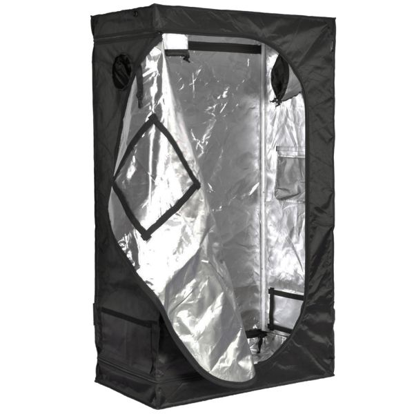 iPower 36"x20"x62" Hydroponic Water-Resistant Grow Tent with Removable Floor Tray for Indoor Seedling Plant Growing