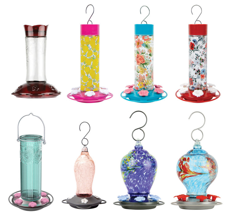 Nature's Way Gravity Glass Hummingbird Feeder Display-42Pc