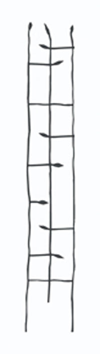 Panacea Narrow Forged Twig Trellis-Black, 72In X 10 in