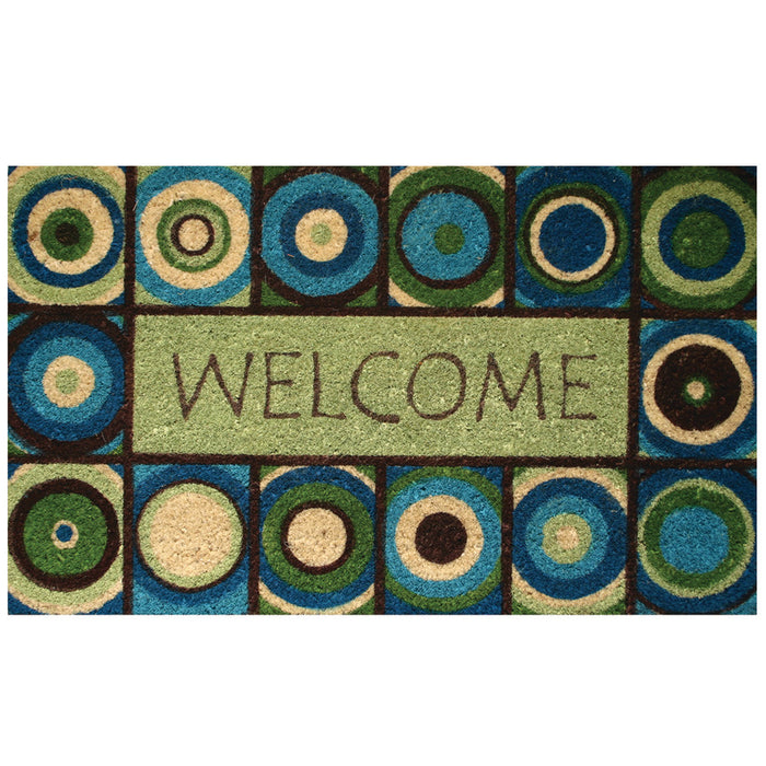 Robert Allen Mat-Welcome Circles, 18In X 30 in