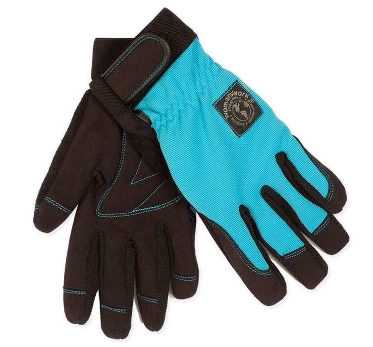 Womanswork Digger Stretch Glove-Blue, LG