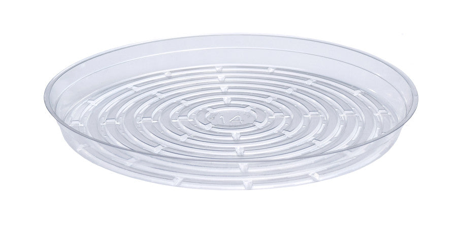 Curtis Wagner Plastics Vinyl Plant Saucer-Clear, 14 in