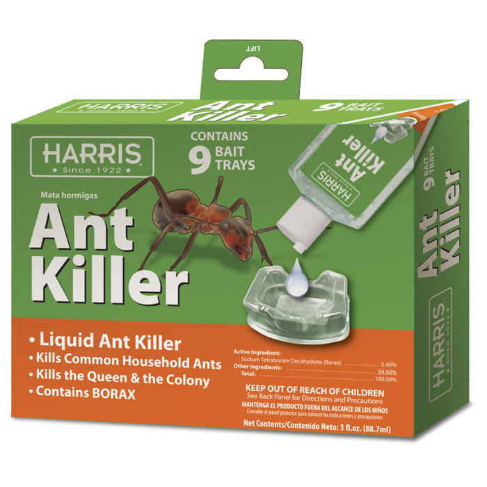 Harris Ant Killer Liquid Bait Trays-Product Only, 9 pk, 3 oz