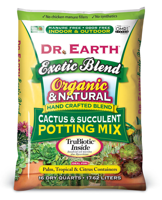 Dr. Earth Exotic Blend Cactus & Succulent Blend Premium Soil-16 qt