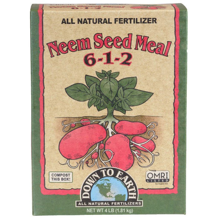 Down To Earth Neem Seed Meal Natural Fertilizer 6-1-2 OMRI-4 lb