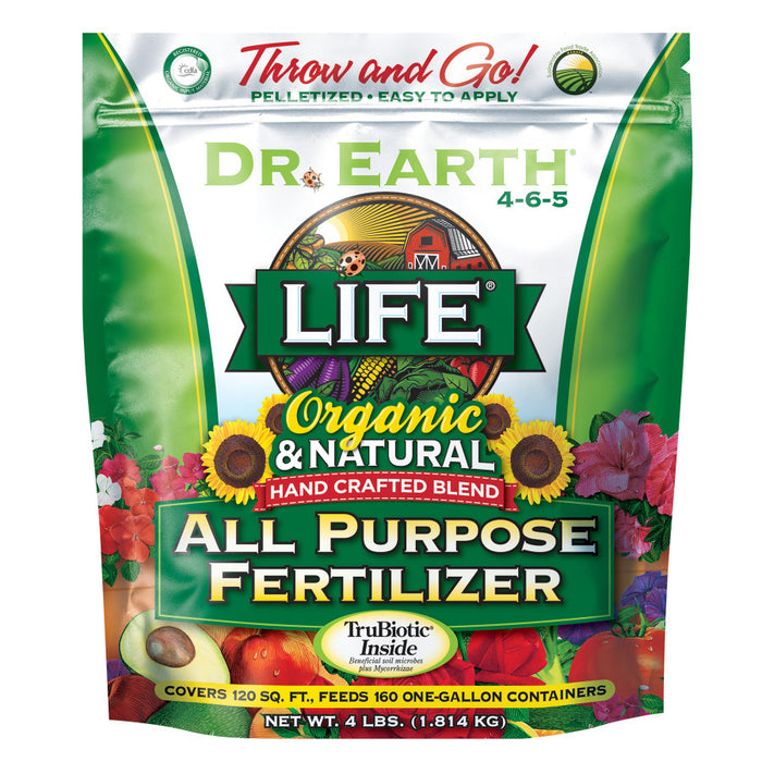 Dr. Earth Life All Purpose Pelletized Fertilizer 4-6-5-4 lb