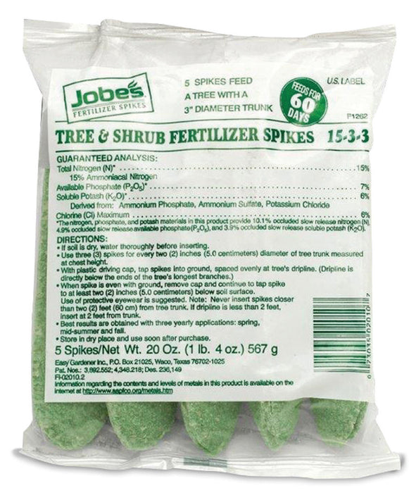 Jobe's Fertilizer Spikes Tree & Shrubs Bulk 15-7-6-35 pk