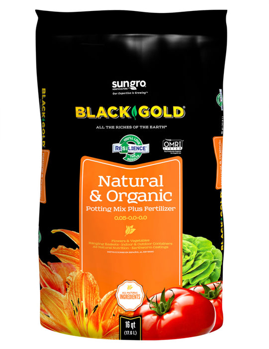 Black Gold Natural & Organic Potting Soil 0.05-0.0-0.0-16 qt