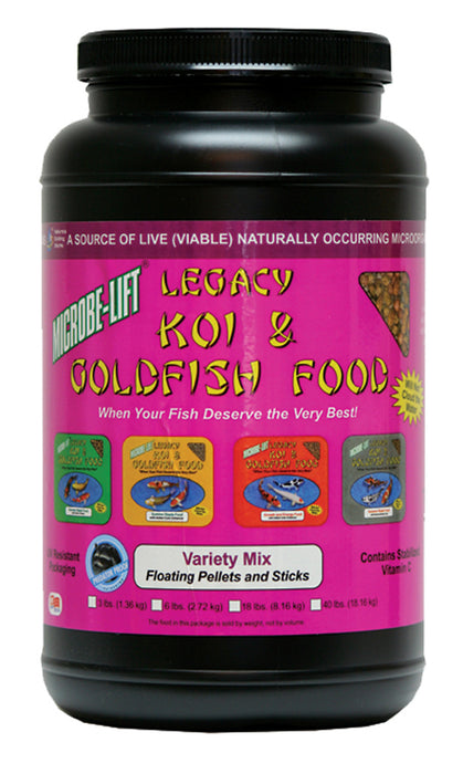 Microbe-Lift Legacy Koi & Goldfish Food Variety Mix-36 oz