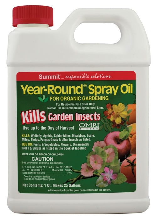 Summit Year-Round Spray Oil Kills Garden Insects Concentrate Refill-32 oz