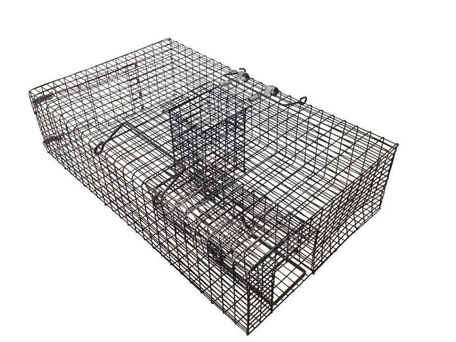 Rugged Ranch Ratinator Multiple Catch Live Trap with Basin-Black, 25In X 15In X 6.5 in