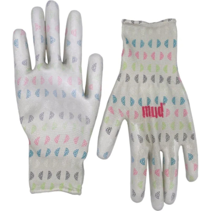 Mud Women's Clear PU Dip Gloves-Summer Geo, SM/MD