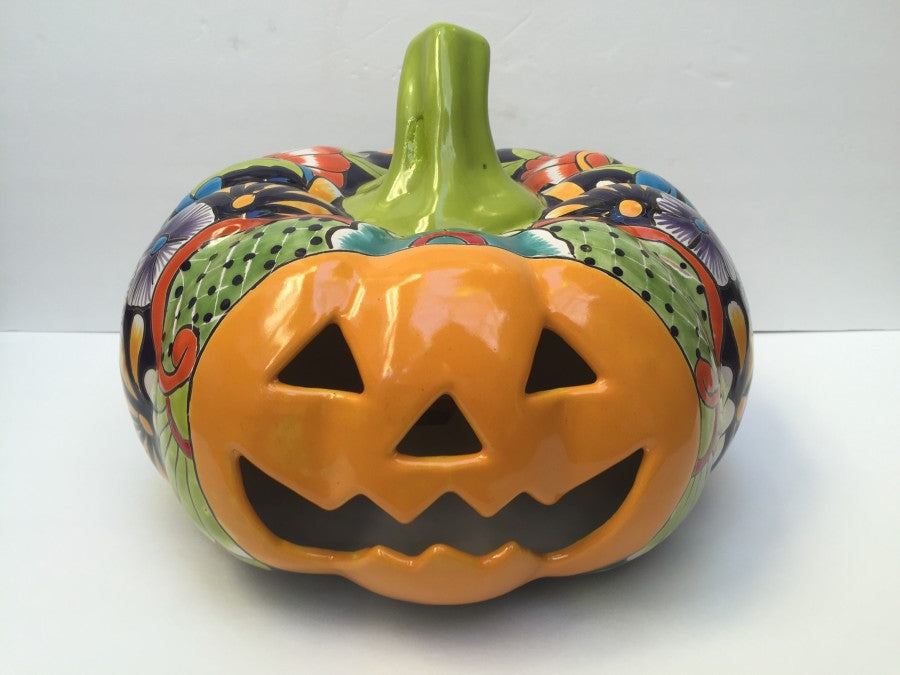 Talavera Pumpkin Statue #5-9 in