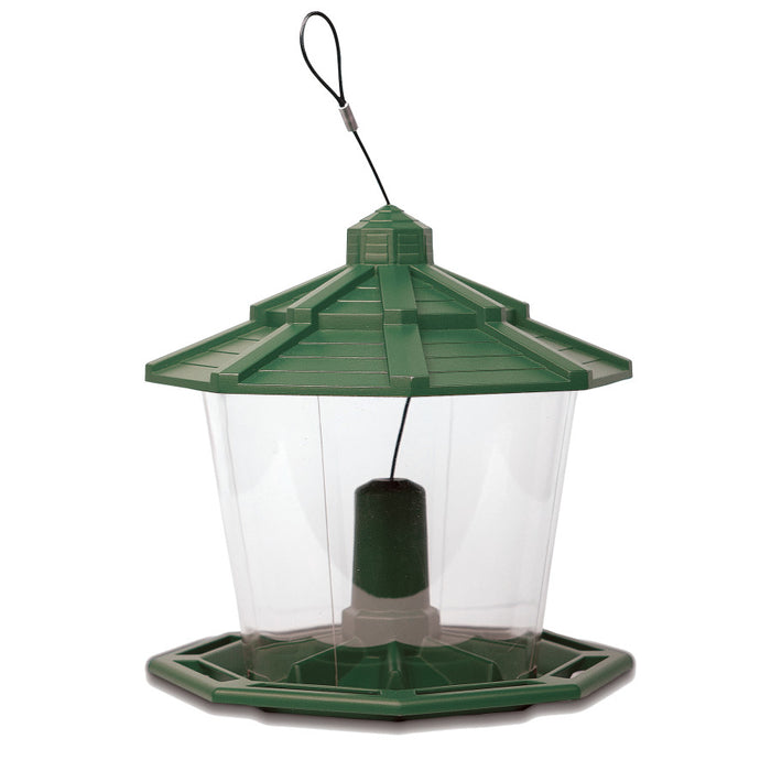 Pennington Earth Smart Recycled Ecozebo Bird Feeder-Green, 7 lb Capacity