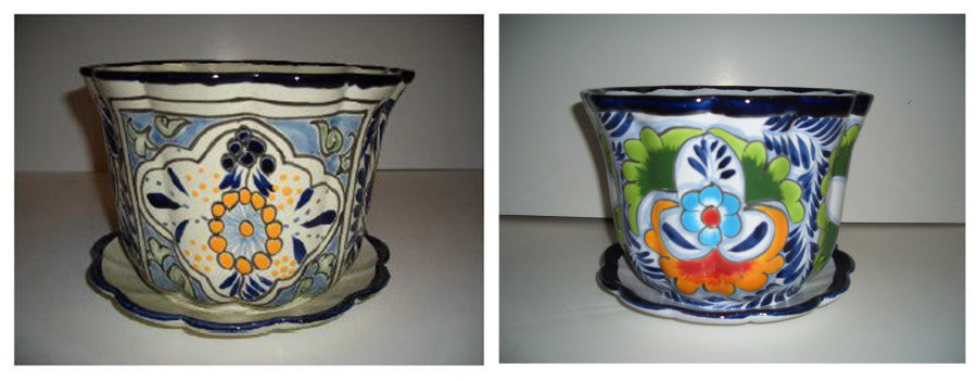 Talavera Pot with Saucer-Bicentenario Laurel, MD, 8 in