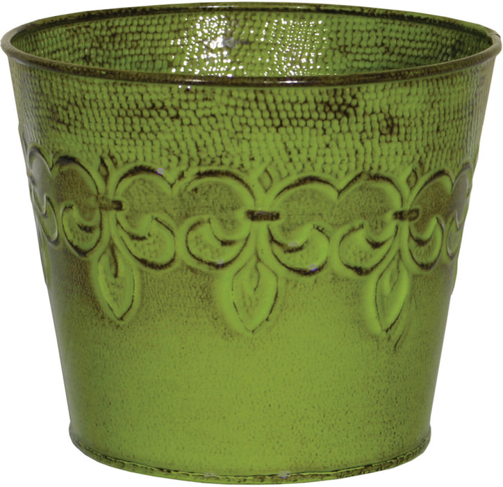 Robert Allen Fleur De Lis Planter-Tansy Green, 10 in