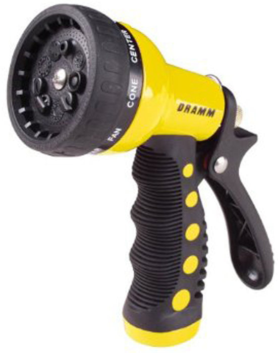 Dramm Touch 'N Flow Revolver™ 9-Pattern Spray Gun-Yellow