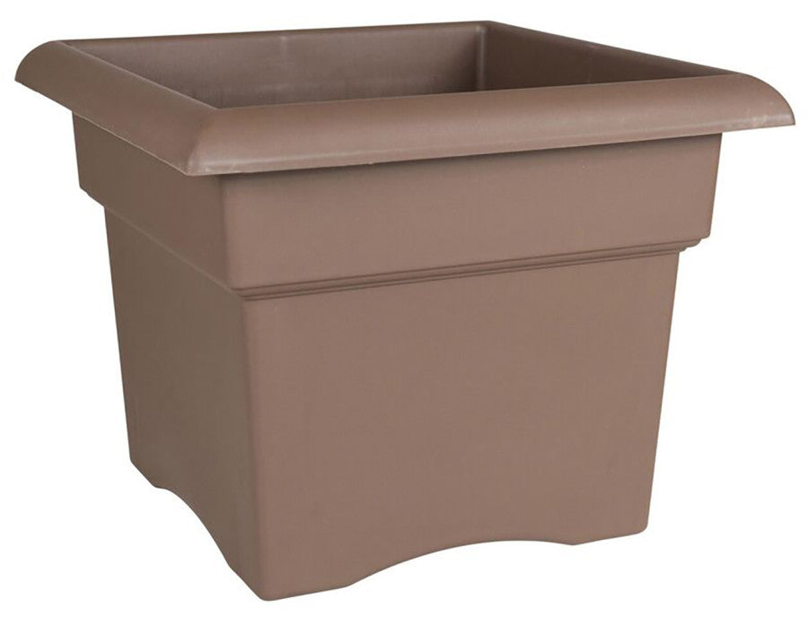 Bloem Veranda Square Planter-Chocolate, 18 in