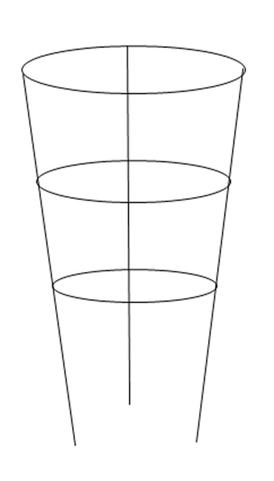 Midwest Wire Works Cage 3-Leg 3-Ring-14in Top Ring, 33 in