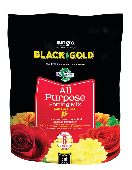 Black Gold All Purpose Potting Soil-0.13-0.04-0.13, 8 qt