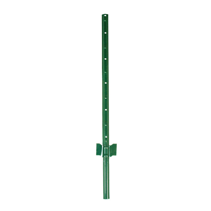 Garden Zone Utility Fencing Light Duty Steel Fence Post-Green, 4 ft